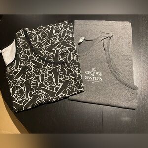 Crooks & Castles Black and Gray Graphic Apparel